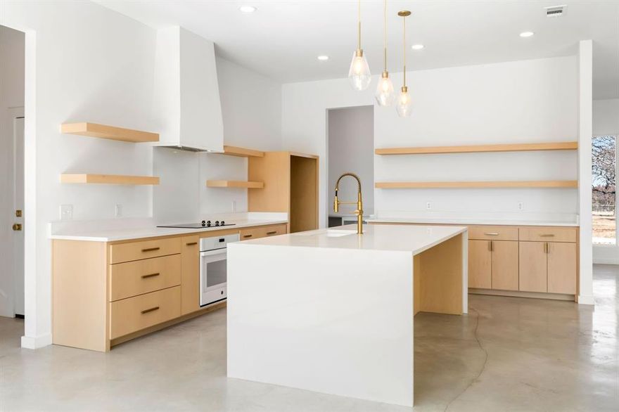 Set on 4± pristine acres (additional ±7AC available) in the heart of horse country, this 2024 modern farmhouse exudes quiet luxury & intentional design. Spanning 3,229SF, the 5 bedroom, 3.5-bath residence pairs clean architectural lines with warm, organic textures. A light-filled open-concept layout is framed by expansive windows that capture gorgeous pasture views & flood the interiors with natural light. Ten-foot ceilings, level 4 smooth wall finishes, & a refined material palette create an atmosphere that feels both sophisticated & effortlessly livable. The kitchen flows seamlessly into the living and dining spaces, designed for elegant entertaining yet perfect for everyday comfort. Thoughtfully constructed for longevity and efficiency, the home features full spray-foam insulation, a trench-and-pier slab with post-tension reinforcement, and a Class IV standing seam metal roof offering architectural distinction and potential insurance savings. The Hardie board-and-batten exterior delivers timeless appeal with minimal maintenance, while oversized glass doors blur the line between indoors & out. Beyond the home, the acreage unfolds with cross-fenced pastures, new top-rail pipe fencing with 5’ no-climb wire, an access-controlled gated entrance, & water lines and spigots to the pastures. A spray-foam insulated 30’x40’ shop, barn, loafing sheds, provide both beauty & function. Ideally positioned just minutes from Whitesboro with convenient access to I-35, approximately one hour to Fort Worth & within reach of DFW International Airport, the property offers the rare balance of rural serenity and metropolitan accessibility. Weekends can be spent boating on Lake Texoma or enjoying the recreation of Lake Ray Roberts—both just a short drive away—while returning home to privacy & refined ranch living. Whether envisioned as a country retreat or working ranchette, this property offers modern ranch living. Additional acreage offers a pond and pastures.