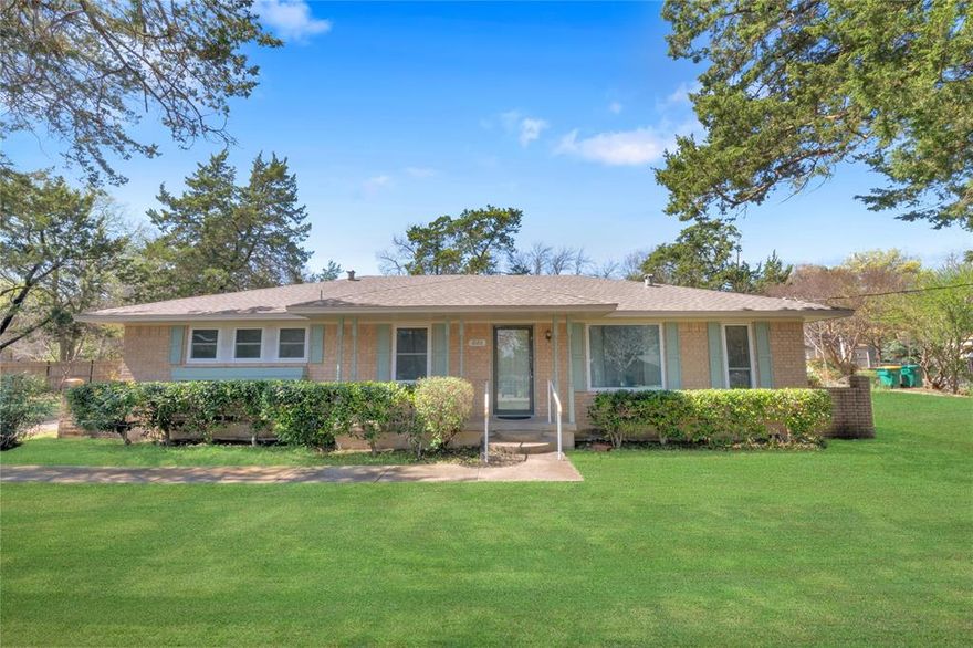 Double Lot in the sought after community of Kingswood*Homes in this area feel rooted in their neighborhood, surrounded by longstanding trees and neighbors who have often lived there for years creating a sense of timeless appeal*The covered front porch and beautiful landscaping offer a striking first impression*Upon entry into the home you'll notice the well preserved retro features that highlight the home's original personality such as the vintage bathroom tile or the hardwood floors throughout*The bedrooms are comfortably sized and layout of the home offers functionality plus character*Converted garage is now bonus space perfect for a game room, home office or gym*The massive backyard is perfect for relaxing under the trees, gardening in the greenhouse or watching the kiddos play*Whether your a lover of vintage style or simply appreciate a well-kept home with personality, this property offers a rare opportunity to own a piece of classic charm*Windows have been replaced, both back patio french door units are brand new*Oversized lot, fantastic neighborhood, won't last long!