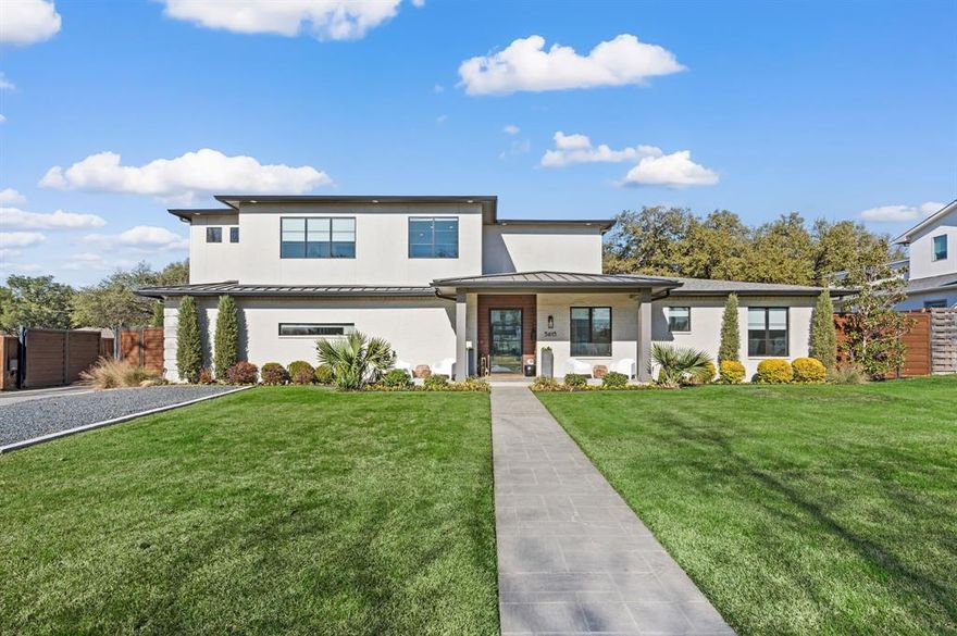 Stunning  and fully remodeled and expanded transitional home with large SEPARATE GUEST HOUSE ( not shown in square footage) situated in Melshire Estates! Perfect for a family with multi generations or live-in assistance. This well designed home is sleek and sophisticated & features a great floor plan. The gourmet kitchen opens to the main living room & is complete with quartzite countertops, center island, marble backsplash, two dishwashers, three ovens & gas cooking. Primary bedroom suite is downstairs & features a luxurious bathroom with designer fixtures, walk in closet with built-in drawers views & access to the pool area. Other special amenities include: mud room, utility room with freezer space, media room upstairs, loft area for pool table, attic storage, pocket doors, guest quarters with one bedroom and bath downstairs and one bedroom apartment with kitchen bath upstairs. The outdoor living area is amazing with a fireplace & outdoor kitchen. Large yard with pool and spa