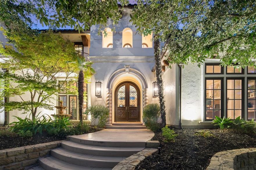 Stunning updated Tuscan custom home in the prestigious Chapel Creek! Step inside the open, bright and inviting grand entry that leads to the study, formal living-dining and wine room. Primary suite & guest bedroom on the first level. The spacious family room, off of the gourmet kitchen, includes wet bar with outdoor access. Upstairs has 3 additional bedrooms-baths, game room and media room. Entertain in your incredible outdoor living space with a timeless pool-spa, fire pots, and cabana that includes a cozy fireplace and a grill. Located in the highly regarded Frisco ISD and close to the Dallas North Tollway. Minutes from The Star, Legacy West, Toyota Stadium, Stonebriar Center and Rough Riders Ball Park.