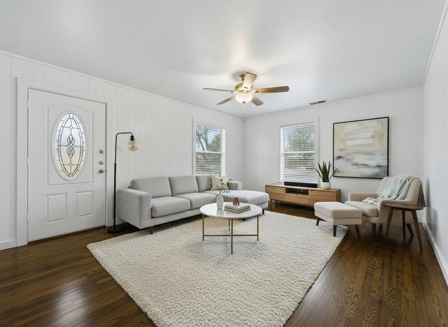 Welcome to this charming Carrollton home perched on a hill, offering a perfect blend of timeless character and modern convenience. Located on a newly repaved street, this property offers both curb appeal and a smooth, freshly upgraded road that adds to its overall charm. With a prime location near downtown Carrollton’s vibrant shops, restaurants, and parks, you’ll enjoy the best of both quiet residential living and easy access to local amenities. Zoned to the highly regarded Carrollton Farmers Branch ISD. Inside, you’ll find beautiful original hardwood floors that add a touch of warmth and character throughout the home. Large windows flood each room with natural light, creating a bright and welcoming atmosphere. Whether you're hosting friends or simply relaxing with family, the layout offers both charm and functionality.
Outside, the property boasts a large detached garage, offering ample storage and workspace, plus a long driveway that provides off-street parking for multiple vehicles. Mature trees surround the lot, offering privacy and shade while enhancing the tranquil feel of the home. The well-maintained exterior is perfect for enjoying peaceful afternoons outdoors, whether you’re gardening, entertaining, or simply unwinding.
One of the best features of this home is its location—just a short drive from downtown Carrollton. You’ll be minutes from a variety of dining options, trendy shops, and entertainment venues, all while having the convenience of easy access to major roads and highways.
Whether you’re seeking a home with exceptional schools, classic charm, or a convenient location close to everything, this Carrollton gem has it all. Don’t miss out on the chance to make this beautiful property your own!