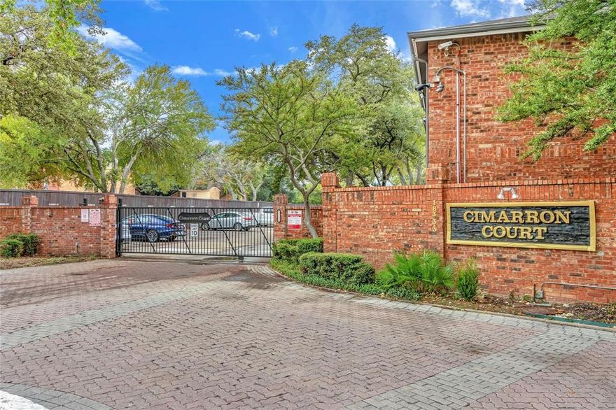 Here is your FIXER-UPPER OPPORTUNITY! Charming second-floor condo needs some patch, paint, carpet and a little bit of polish to make it shine to its full potential. It is priced accordingly and ready for a quick close. Lovely gated community with two pools, dog park, clubhouse and well-maintained grounds. Close to shopping, restaurants, with easy access to DNT and Bush Tollway. Recently leased below market for $1300 per month. Short-term leases in the community are getting $3,000 plus per month. No Seller financing. Seller is a licensed real estate Sales Agent.