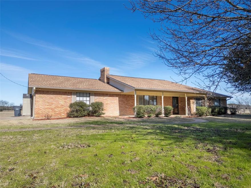 Welcome home! This ranch style home offers an exceptional blend of country living and modern comfort. Sprawled acrossmore than 20 acres, the property boasts an impressive amount of road frontage, providing both privacy and easy access. Asyou step inside, the open living area immediately makes you feel at home. A cozy wood-burning fireplace with a customhearth is the focal point, perfect for relaxing evenings. The home is filled with custom built-in features, including a statelybookcase, and a practical desk in the office nook, adding both character and functionality. The large kitchen is equipped witha central island and a double oven. Many of the appliances have been recently upgraded, including the dishwasher, stovetop,and kitchen ventilation in 2020, with a newer refrigerator (2022) that will stay with the home. You'll find gorgeous engineeredhardwood flooring throughout the kitchen and living areas, creating a seamless and elegant flow. The home also features ahuge walk-in laundry room with multiple washer hook-ups and a utility sink, making chores a breeze. The master suite is atrue retreat, featuring French doors (added in 2023) that open to the outside, providing a private entrance to the property. Thesuite also includes his and her vanities and separate closets for ample storage. This home has been well maintained, withsignificant updates and improvements made in recent years: Roof replaced in 2019 HVAC replaced in 2020 Both waterheaters replaced in 2022 Gutters installed in 2022 Garage doors replaced in 2023 Septic tanks pumped in 2023 New paintand trim recently applied The expansive land includes a pond, making it an ideal property for those with animals or anyonewho desires a peaceful, rural setting. If you're looking for a comfortable, updated home on a generous amount of acreage,this is a perfect choice.