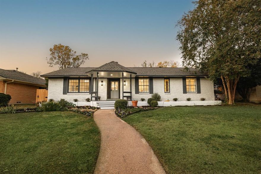 Beautifully remodeled in 2025, this 5-bedroom, 3.5-bath home with a bonus game room sits in the heart of highly coveted White Rock Elementary. Live steps from local restaurants and minutes from Flag Pole Hill, hike-and-bike trails, and the natural beauty of White Rock Lake.

A bright, welcoming entry opens to an airy living and dining area anchored by brand-new built-ins and a dramatic skylight that fills the space with warmth. The fully reimagined kitchen (2025) features modern finishes and seamless flow into the dining room and spacious bonus room, complete with a dedicated wet bar and a convenient pool bath - making it an ideal hub for entertaining.

The first-floor primary suite is a true retreat, bathed in natural light with French doors that open directly to the pool. An adjacent bedroom with flex space provides the ultimate versatility - perfect as a nursery, office, gym, or additional bedroom depending on your needs.

Upstairs, three additional bedrooms and a full bath offer plenty of space for kids, guests, or multi-generational living. Two upstairs bedrooms feature French doors that open onto an expansive deck overlooking the pool and backyard, creating a serene setting for entertaining or relaxing.

With its thoughtful updates, flexible floor plan, and unbeatable location this home is a must-see.