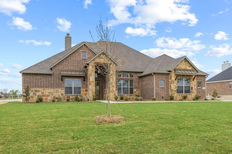 Move-In ready! Set on a full acre in Sanger’s peaceful countryside, this 4 bed, 3 bath home with a private study delivers the perfect blend of country quiet and elevated living. Located on a quiet, low-traffic road, the setting is serene, scenic, and surrounded by open skies.
Designed with an eye for luxury, the home features warm exposed woodwork and high-end finishes throughout. The living room offers a stunning indoor fireplace, creating a cozy centerpiece for gatherings. Step outside to extend the experience with a second outdoor fireplace, perfect for relaxing evenings in the country air.  The chef-inspired kitchen shines with upgraded GE appliances, combining style and performance for both everyday living and entertaining. Thoughtful design, premium craftsmanship, and a true country setting make this property feel both luxurious and livable.
A rare opportunity where comfort meets craftsmanship, and indoor living flows effortlessly outdoors—all on a beautiful acre of Texas land. Call TGC Today for a private tour. 

All information is deemed reliable but must be verified by buyer and buyer's agent.