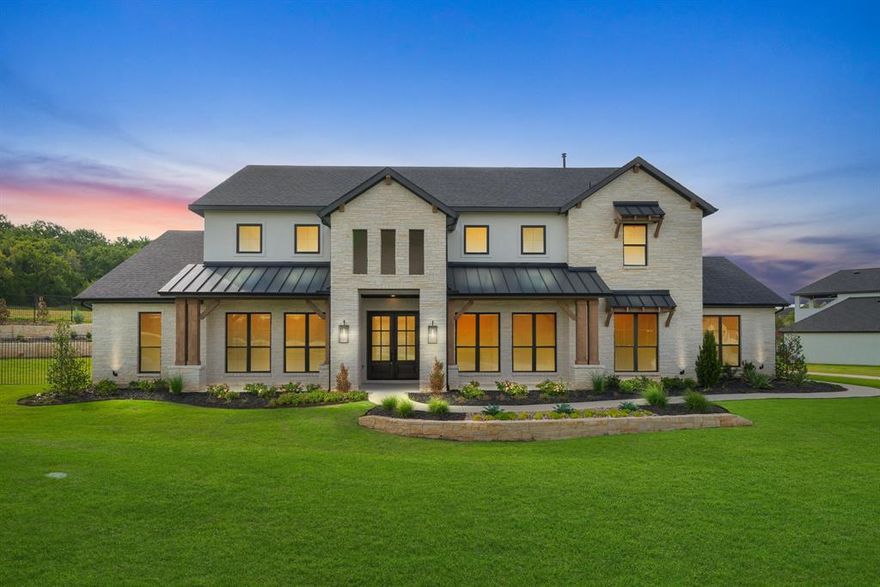 Fabulous large 2 story Custom Home - New Construction on over 1-acre Treed lot! 5 Bedrooms, Study, Huge Kitchen with Double Ovens and Quartz counters. 3 car Garage. Fireplace, Game Room and connecting Media and large outdoor living area. This house is a must see!