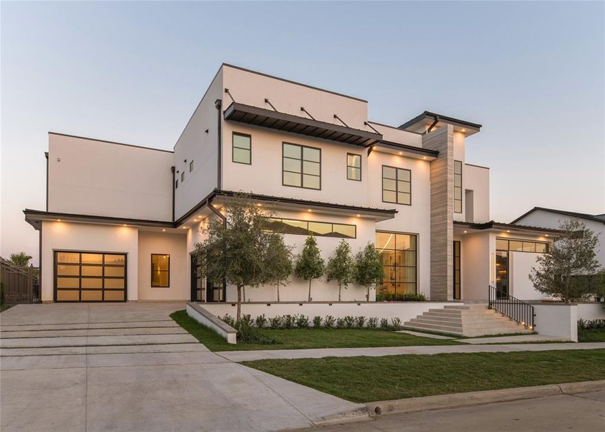 Stunning new estate in prestigious The Hills of Kingswood. Experience Ventura Custom Homes' unmatched design through a mixture of lavishly soft and moody finishes. Unique amenities include cigar lounge or poker area, home theater with bar, primary and secondary chef's kitchen, and multiple outdoor living areas make this exclusive home an entertainer’s dream. Bask in the safety offered by 24-7 guarded entry gate and personal privacy with the bordering green belt with a pond view. Located in Frisco, TX which is the #1 fastest rising city in America and #1 safest city in America. Minutes from The Star, Dallas Cowboys headquarters, Legacy West and Fields West for luxury shopping and entertainment. Universal studios will be minutes away. Just 30 minutes from downtown Dallas and DFW Airport. Eligible for both Frisco and Lewisville schools. This contemporary style home is now available!