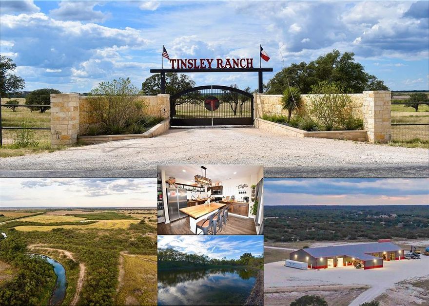 This exceptional high fence ranch that was once part of the Ford Ranch, located just 5 miles south of Melvin, Texas, offers an incredible setup for hunting and ranching enthusiasts. With blacktop and county road frontage, an improved road leads to the headquarters featuring an approximately 17,225 sq. ft. steel barn with a 3 or 4 bedroom residence, office space, and a 5 ton bridge crane.

The ranch is extremely well-watered with an Ellenburger well producing 150 GPM, feeding two half-acre ponds, an irrigated hay field, and 4 miles of underground water distribution. Reubes Creek runs through approximately 2.5 miles of the property, offering scenic water features and habitat for native wildlife.

Improvements include 8 foot game fencing, a 1,100 yard rifle range, electric gated entrances, miles of maintained ranch roads, and new Texas Wildlife Systems blinds and feeders, ready to enjoy from day one.

Gently rolling terrain, large oaks, improved pastures, and breathtaking Hill Country views make this a truly turnkey property ready for ranching, recreation, or a private getaway.
