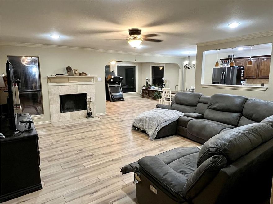 Check out this precious home only .5 mile from IKEA and 2.4 miles from Epic Waters; close to 161 and I-20. This open floor plan, 4 bedroom house has all the space you need for human babies, fur babies, friends, and any extras that may want to just chill at your cozy abode. The beautiful LVP floors really level up the interior. The back wall is floor to ceiling windows which add beautiful natural light.

Hot water heater replaced December 2022
HVAC installed 2011
Roof replaced 2016
Foundation done 2011 with transferrable warranty