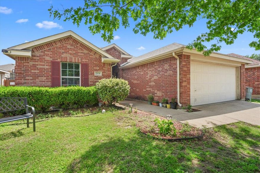 Charming single story brick home! This property features a spacious living area with vaulted ceilings, arched openings, and natural light throughout. The kitchen offers ample cabinet and counter space, a breakfast bar, and an adjoining dining area with backyard access. The floor plan provides flexible living options with generously sized bedrooms, interior utility room, and a two car garage. Enjoy the covered back patio sunroom area and fenced backyard, perfect for outdoor use. This home is ready for its next owner to make it their own.  SOLD AS IS.