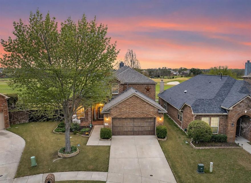 Don’t miss this beautiful home in the highly desirable Fairways West at Westridge community! Situated on a gorgeous oversized lot, the property offers expansive golf course views along with breathtaking sunrises and glowing sunset skies over the fairway—all enjoyed from the large back patio with a covered pergola, perfectly positioned to provide relaxing afternoon shade for entertaining or relaxing.
Inside, you’ll find a well-appointed layout filled with abundant natural light and a cozy gas-log fireplace. The home features an upgraded kitchen, formal dining area, and a spacious first-floor primary suite with a beautifully updated bath, highlighted by a spa-like walk-in shower with dual rainfall shower fixtures.  Upstairs offers a large bonus room, three generously sized bedrooms, and an updated full bath—providing plenty of space for family and guests.  Enjoy being within walking distance to the community park, playground, pond, and neighborhood pool. Conveniently located near shopping, dining, and top-rated Frisco ISD schools, this home offers the perfect blend of comfort, location, and lifestyle.
Be sure to review the full upgrade list, including the brand-new roof.