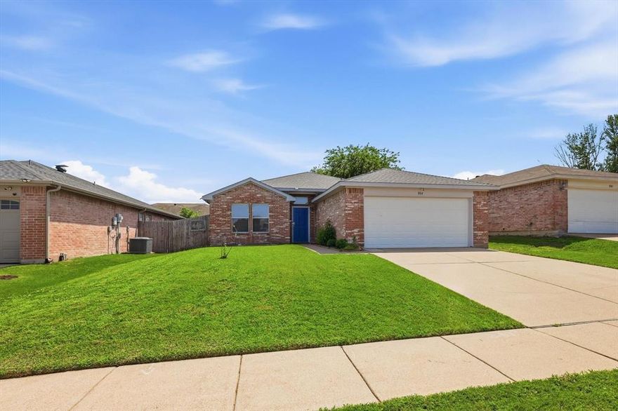 Welcome home to this adorable 3-bedroom, 2-bath gem nestled in the heart of Arlington, TX! Perfectly situated on a quiet cul-de-sac at the back of an established neighborhood, this home offers the ideal blend of privacy, charm, and convenience.

Brand new carpet and paint just completed! 

Step inside to an inviting open-concept layout designed for comfortable living and effortless entertaining. The spacious kitchen features thoughtful upgrades, ample counter space, and a seamless flow into the main living and dining areas—perfect for gatherings with family and friends.

The split-bedroom floor plan provides added privacy, with a relaxing primary suite tucked away from the secondary bedrooms. Each room offers comfortable space and natural light, creating a warm and welcoming atmosphere throughout.

Outside, you'll fall in love with the beautiful backyard retreat, complete with mature, established trees that provide shade and character. Whether you're hosting a weekend BBQ, enjoying your morning coffee, or simply unwinding after a long day, this outdoor space is ready to be enjoyed.

Conveniently located near major highways, shopping, dining, and entertainment, you’ll have quick access to everything Arlington has to offer while still enjoying the peace of a tucked-away street.

This charming home checks all the boxes—location, layout, and lifestyle. Don’t miss your chance to make it yours!