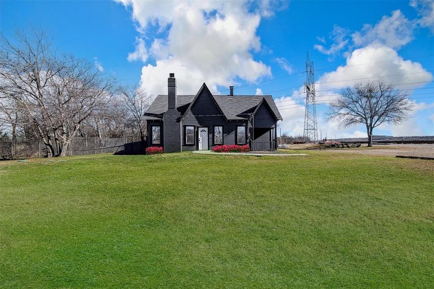 This Stately 1930's Farm House is sitting on almost 2 acres.  This home was completely remodeled in 2022-2023 with new electrical, plumbing, water heater, floors, lighting and ceiling fans. The house was recently painted on the exterior and interior. This house features 2 bedrooms and an office.  The office can be a 3rd bedroom.  It also has 2 full bathrooms. The primary bedroom has an ensuite bathroom with a soaking tub, a stand up shower, and a double vanity.   Property has a tornado shelter. This home is perfectly located near HEB, Walmart, Target and lots of boutiques and restaurants. Close to Chisholm Trail, toll way, and I-35.  The house is located only 22 minutes from Downtown Fort Worth.  Don't miss this hidden gem.