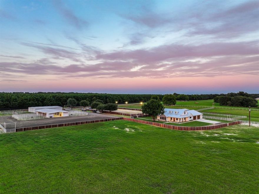 Welcome to Your Turnkey Horse Facility in Beautiful Athens, TX! Smith Ranch is truly a must-see to be fully appreciated. This completely renovated, luxurious home is packed with high-end features and thoughtful upgrades throughout. The home boasts all-new systems and finishes, including:
Brand new electrical wiring; New water lines and fixtures; New AC system; New roof and flooring; Generac backup power system; Sub-Zero appliances in a stunning, custom kitchen; Beautiful custom cabinets and exquisite wood detailing throughout.
Set on 16 acres of improved coastal pastures, this property is perfectly designed for serious equestrian enthusiasts. The horse facilities include:
An 8-stall barn with pipe runs and automatic waterers in every stall; A lighted roping arena featuring two return lanes, a new steer chute, and a new calf chute; A huge shop for equipment and maintenance needs; A partitioned horse walker to keep your horses fit and happy.
No detail has been spared in this completely renovated ranch.