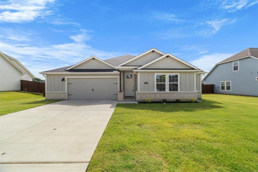 BUILDER IS OFFERING $10K INCENTIVE.....Welcome to your dream home! This stunning new construction Craftsman built by Red Gable Homes offers the perfect blend of modern style, thoughtful design, and everyday functionality. Featuring 4 spacious bedrooms, 2.5 luxurious bathrooms, and a 2-car garage, this home has everything you need for comfortable living. Step inside and be greeted by an open-concept layout, perfect for entertaining and gatherings. The kitchen is a showstopper—complete with sleek granite countertops, brand-new stainless steel appliances, a kitchen island and ample cabinet space. The adjoining dining and living areas are filled with natural light and designed for flow and flexibility. The private primary suite offers a relaxing retreat with a walk-in closet and spa-like ensuite bath. Three additional bedrooms provide plenty of space for guests, or a home office. You will enjoy the peace of mind that comes with new construction—energy-efficient systems, up-to-date finishes, and builder warranties for worry-free living. It's location offers close proximity to major highways, schools and shopping. This home checks all the boxes for the meticulous buyer looking for small town living with big city access.