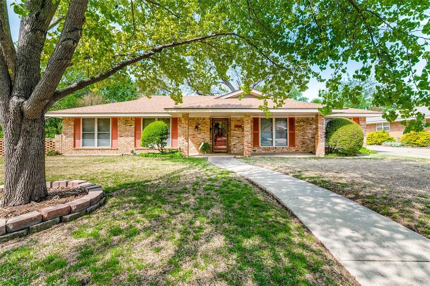 North Benbrook home has gorgeous trees and an oversized lot making it perfect for entertaining and creating family memories. A spacious floor plan provides a multigenerational option for your family with 4 bedrooms, 2.5 baths, two dining areas and 2 living areas! The enclosed sunroom, directly off the family room, adds yet another living space for a quiet reading room, office, craft room, or play room for a growing family with small children.  (A bonus detached workshop is not included in square footage.) Updates in the home include HVAC (one unit was installed in 2022 and one in 2017), a new electrical panel, granite counter tops in the kitchen and beautiful custom built kitchen cabinets. Windows throughout the home have been replaced including the large windows across the front of the house offering lots of opportunity for natural light.  Roof repairs completed in 2017.  Seller does not have a survey, buyer will need to purchase a new one.