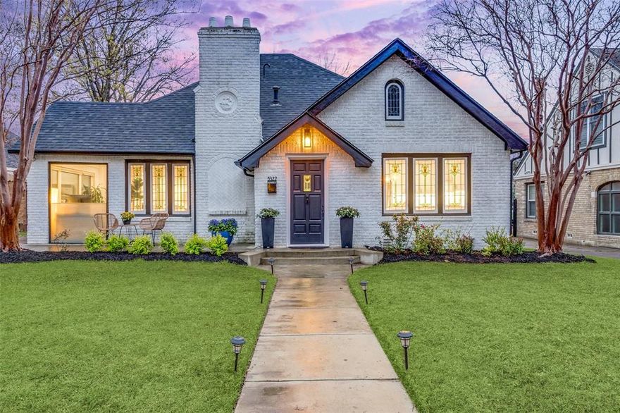 Multiple offers received. Best and final due by Saturday, March 25 at 4pm. Beautifully remodeled Tudor home in the sought-after M-Streets with detached guest quarters. Taken down to the studs in 2019 with all new electrical, HVAC, windows, appliances, new roof, and foundation repairs. In 2021 the guest quarters were added above the garage with a full bathroom and kitchenette. The light and bright kitchen features a center island and gas range. The living room boasts original hardwoods throughout, a wood-burning fireplace, and functioning original stained-glass windows. The master ensuite includes a remodeled bathroom and walk-in closet. The flex space off the living room can be utilized as an office or den. Enjoy summer evenings in your large backyard and entertain on your back deck.