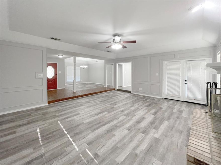 ****** RECENT PRICE IMPROVEMENT ***** PRICED TO SELL ***** RECENTLY UPDATED HOME in sought after Meadows Addition of Fort Worth. A BRAND NEW HVAC SYSTEM just installed about late last year and Sprinkler System Recently updated and tuned. Raised Ceilings in Living Room, Dining Room & Master Bedroom creates large voluminous space. Enjoy this Open Concept home with covered rear patio, & good sized yard. This one features a wood burning fireplace in the living room, Wood looking Luxury Vinyl Plank Flooring in all the bedrooms, halls, Closets, Dining & Living Room. Primary Bedroom has a separate tub & Shower & His & Hers Walk In closets. Tucked away in a partial cul-de-sac, this one has privacy and a separate private front area for a special garden or to just hang outdoors. Wake up and have your coffee in the Breakfast Area with breakfast bar that has a large window for lots of natural lighting & Built in Cabinets & Shelving. Near lots of shopping, Lake Benbrook, and about 15 min. to Downtown Fort Worth. One Block to Elementary School & just minutes to 35W, IH20 & Chisholm Pkwy. For a smoother closing, consider using Blair Katz at Synergy One Lending offering 1% of loan amount towards a buyer's closing costs.