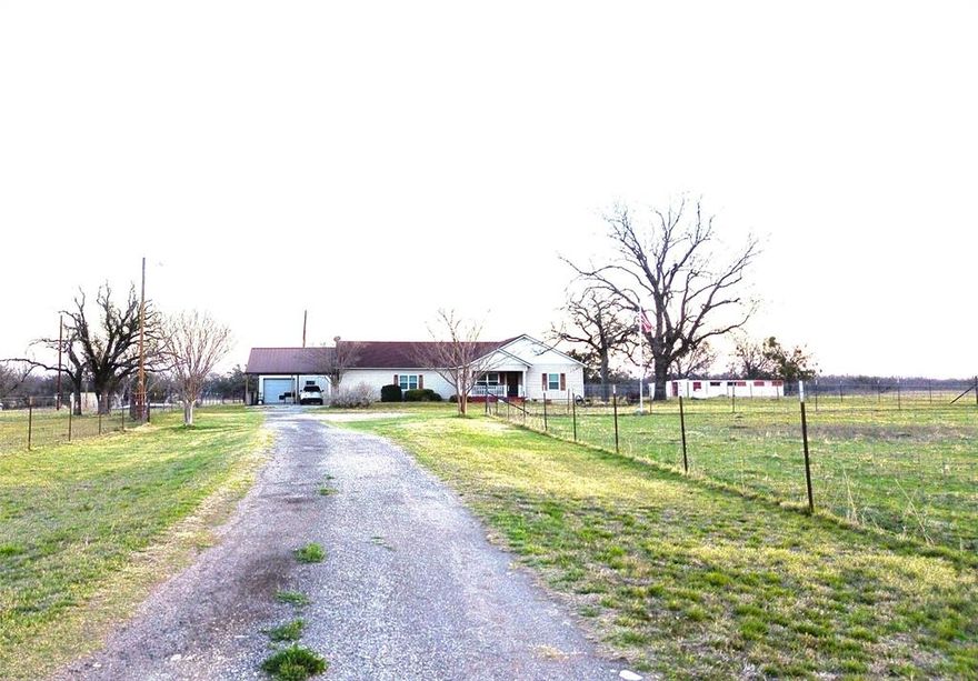 Your dream ranch awaits! This charming three-bedroom, two-bathroom home sits on 22 sprawling acres, just three miles outside of town. The property features a spacious house, a large shop, and endless possibilities for outdoor living. Perfect for those seeking peace, privacy, and room to roam.