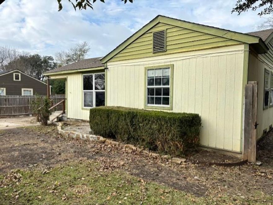 MULTIPLE OFFERS HAVE BEEN RECEIVED.  HIGHEST AND BEST OFFERS ARE DUE NOT LATER THAN NOON CST ON 12-15-2026.  Discover the perfect blend of cozy comfort and untapped potential in this 2-bedroom, 1-bathroom home nestled in an established neighborhood of Garland, TX. This property is an ideal find for those seeking an opportunity to return this to the jewel it once was. As you step inside, you'll be greeted by a living space with natural light, courtesy of the large front windows. This lovely feature offers a charming view of the neighborhood, setting the tone for a warm and welcoming atmosphere throughout the home. The adaptable space of the floor plan is ready to accommodate your personal style and furniture preferences. This home hosts two generous sized bedrooms that could offer comfort and tranquility and provide easy access to the conveniently located bathroom.  Step outside to imagine what could be the true highlight of this property—the expansive backyard. This generous outdoor space presents endless opportunities. Imagine creating your own oasis.  This property, with its ideal location and potential is a hidden gem waiting to be polished. Whether you're looking to invest or create your own dream home, this Garland residence offers a world of possibilities. Embrace the opportunity to transform this home into a true reflection of your vision.