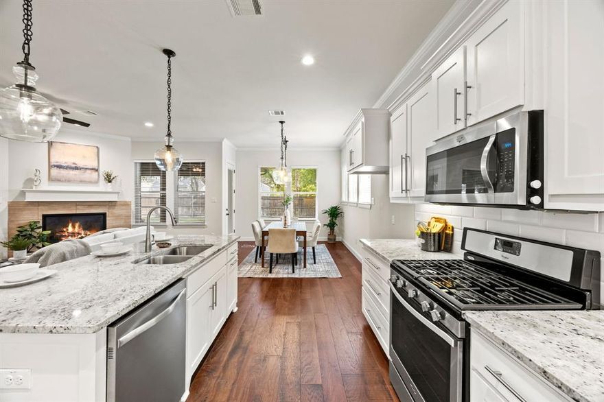 Don’t miss this opportunity to own a newer-construction (2016) Craftsman-style home in the desired Arlington Heights neighborhood near Fort Worth’s Cultural District and its amenities like Dickies Arena, the Kimbell Art Museum, the Amon Carter, and ALL the restaurants. Located less than a mile from Camp Bowie's historic brick road, this beautifully designed 3-bedroom, 2.5-bath home features an open floor plan with tall ceilings, hardwood floors, decorative lighting, and a cozy fireplace. The kitchen includes granite countertops and plenty of space to cook and entertain. Enjoy the spacious primary suite with a custom walk-in closet system and ensuite bath. Relax on the charming front porch or unwind on the large covered rear patio, complete with remote-controlled screens—perfect for enjoying the north-facing backyard year-round. Schedule a showing to see all the tasteful updates and custom features this home has to offer. Please check the Virtual Tour URL at the top of the page or in the Facts and Features section if you're viewing on Zillow for a shareable video of the home.