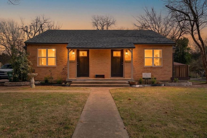 Completely remodeled from top to bottom, this turnkey duplex is ready for its next owner. Ideal for an owner-occupant or investor, the property offers the opportunity to live in one unit while collecting rent on the other—or operate as a full investment. Perfectly situated between the University of North Texas and Texas Woman’s University, this duplex is within walking distance to both campuses, making it an exceptional long-term rental location. The property has undergone an extensive renovation, with updates spanning from the foundation to the roof and everything in between.All major systems have been replaced or upgraded, and the home features high-end finish-outs throughout. This property has a proven rental history and, with its full renovation, offers minimal maintenance for years to come.
Eligible for FHA financing with as little as 3.5% down, this is a rare opportunity to own a fully updated duplex in one of Denton’s most desirable and centrally located areas. Opportunities like this—combining condition, price, and location—are seldom available.