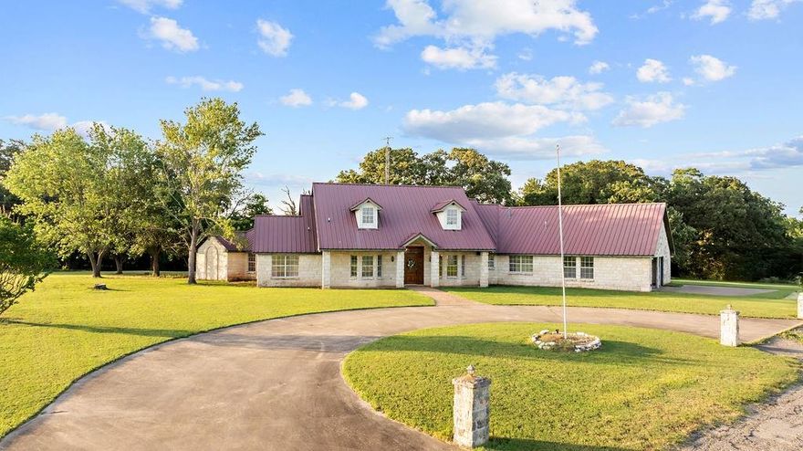 You will fall in love with this spacious 4-bedroom, 3 and half bathtroom home on 12 acres. This custom house has a very unique and open floor plan with lots of character. Two dining areas, huge family room with hardwood floors and a large kitchen with double ovens. Great for entertaining! House has plenty of storage with lots of closets and a big pantry, and a large closet in the garage. One bedroom has a cedar-lined closet for storing those special items.  Sunroom area is a peaceful space with lots of windows and a beautiful view. Property has a big yard overlooking a large pond. Quiet, country living at its finest near the Dial Community with just a short drive to the new upcoming Lake Ralph Hall.