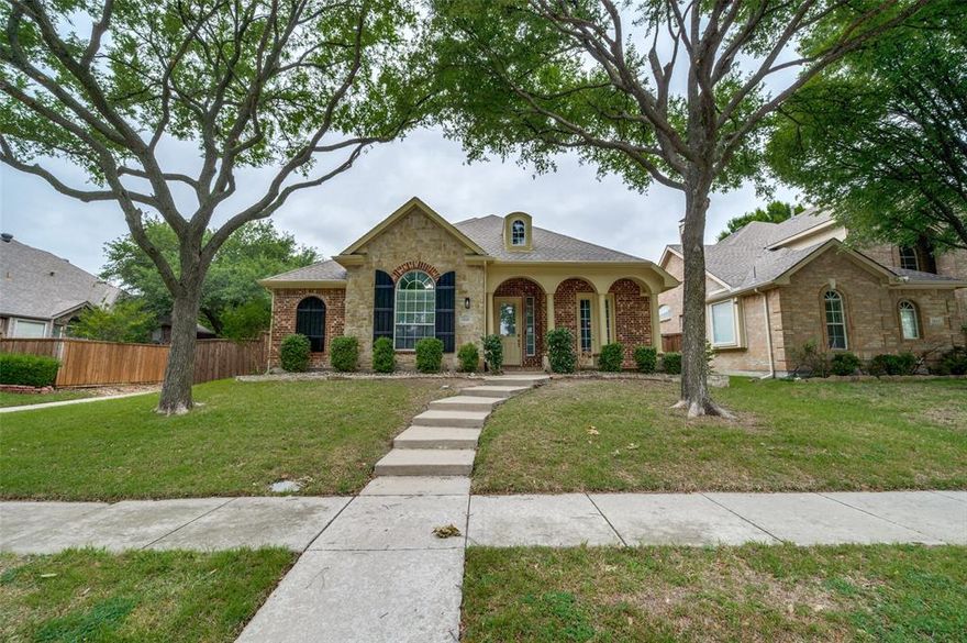 Tucked into Stone Canyon within McKinney’s sought-after Stonebridge Ranch, this hard to find 1.5 story home offers a functional floor plan, vaulted ceilings, light-filled rooms, and a private office. The kitchen was designed with entertaining in mind, featuring granite countertops, an island, stainless steel appliances, gas range, range hood, and seamless flow into the breakfast area and family room with fireplace. Just off the kitchen, the formal dining room provides the perfect setting for holidays, dinner parties, or casual get-togethers. The private primary retreat features vaulted ceilings and an updated spa-like ensuite with a corner soaking tub, separate vanities, and oversized walk-in shower. Two generously sized secondary bedrooms share an updated bath downstairs, while the large upstairs game room offers flexible space for media, play, or a second living area. Outside, enjoy a spacious backyard with an open patio and board-on-board privacy fence, ideal for relaxing or entertaining. Residents of Stonebridge Ranch enjoy access to resort style amenities, including pools, a beach club, tennis, pickleball, basketball, sand volleyball, soccer fields, playgrounds, parks, lakes, ponds, and nearly 20 miles of scenic trails, all with convenient access to major highways for an easy commute.