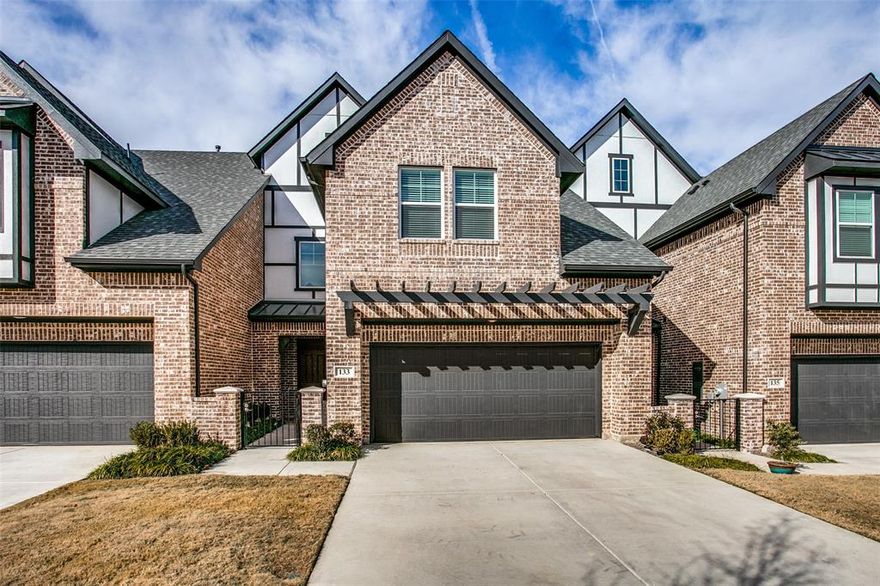 Luxury and convenience come together in this stunning model townhome featuring 3 bedrooms, 2.5 bathrooms, and 2,316 sqft of thoughtfully designed living space. Perfect as a primary residence or second home, this low-maintenance property offers an upscale lock-and-leave lifestyle near DFW Airport, premier golf courses, and top amenities. Inside, soaring ceilings, expansive windows, and open living areas fill the home with natural light. The gourmet kitchen showcases custom cabinetry, premium built-in appliances, and designer finishes, seamlessly flowing into the dining and living spaces for both everyday living and entertaining. The first-floor owner’s suite creates a private retreat with a spa-like bath, while the upper level includes two spacious guest bedrooms and a large game room that can flex for entertaining, office space, or relaxation. Energy-efficient features, including gas heating and a tankless water heater, add comfort and value. An oversized driveway provides added convenience for multiple vehicles or guests. Blending elegance, functionality, and ease, this move-in-ready home delivers refined living in a prestigious community.