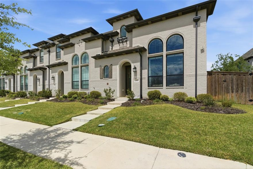 Beautiful 3 bed, 2.5 bath corner lot townhome across from Lake Park in Walsh Ranch, Aledo ISD! Soaring ceilings and a light-filled living space framed by oversized windows capture peaceful lake and park views that shift beautifully throughout the day. The spacious kitchen is complete with a large island, abundant cabinets, generous counterspace, and a walk-in pantry. Oversized primary suite downstairs features an ensuite with a relaxing soaking tub, separate shower, and a large walk-in closet. Upstairs, a second living area creates the perfect flex space, paired with two guest bedrooms and a full bath. Enjoy a private lush yard with a side patio. 2 car garage with alley access. Set within the highly sought-after, vibrant, and amenity-rich Walsh Ranch community. From resort-style pools and miles of scenic trails to ponds, sport courts, a state-of-the-art fitness center, and the Walsh Market just moments away… everything is at your fingertips.