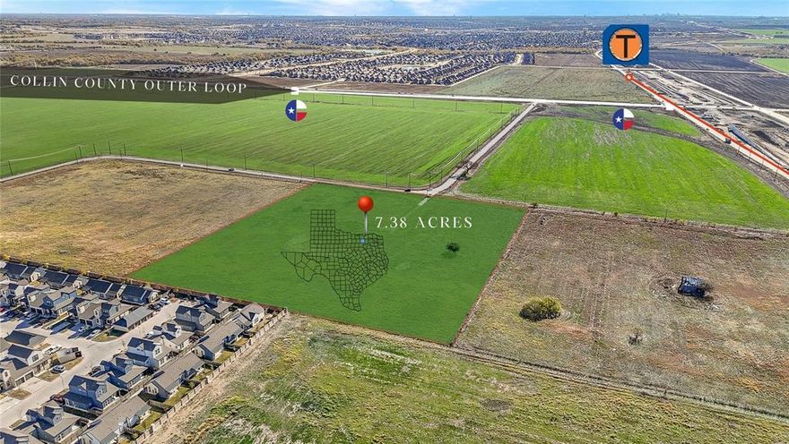 Prime development opportunity in rapidly growing Celina, TX! Discover 7.38 acres of untapped potential in one of America’s fastest-growing cities—Celina, Texas. Situated at the highly sought-after northeast corner of the Dallas North Tollway (DNT) and the expanding Collin County Outer Loop, this premier parcel offers unmatched visibility and accessibility for your next project. Cleared and development-ready, this property is ideally positioned just south of the new Methodist Celina Medical Center and within the heart of Celina’s Regional Mixed Use 1 future plans. Whether you envision a thriving commercial hub, a dynamic mixed-use development, or another transformative venture, the possibilities are endless. Celina’s explosive growth, combined with its strategic location at the epicenter of major infrastructure expansion, makes this property a once-in-a-lifetime investment opportunity. Drive by today to experience firsthand the potential and promise this land holds for shaping the future of this vibrant community. This property has an ag exemption. Don’t miss out on this golden opportunity—contact us today for more details!