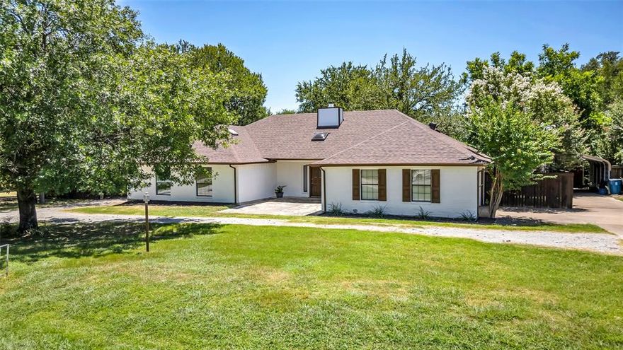 ANOTHER PRICE CHANGE. Stop your search... you just found the ONE! Nestled on a spacious 0.70-acre lot, this lovingly cared-for property is bursting with charm, elbow room, and serious fun. Stepping inside the main home, you will find 3 oversized bedrooms, 3 full bathrooms, a large family room with fireplace, 2 dining areas, and a sparkling kitchen - the whole place has just been freshly painted with the dreaded popcorn ceiling GONE for good. The exterior got a full facelift too - the roof and gutters were replaced in July, plus the exterior has a fresh coat of paint to boost the curb appeal. Guess what? This home's layout features TWO primary suites, perfect for multi-gen living or giving your guests some VIP treatment. Step out the back door to explore everything that your new private getaway has to offer. In addition to the sparkling, inviting above-ground pool with custom deck, there are SIX outbuildings, including a large rustic two-story party barn with its own half bath, air conditioning and heating. Need a dedicated spot to work or play? Check out the second climate-controlled outbuilding, perfect for your hobbies, home office, art studio - you name it. Gather and host your friends and family using the dedicated outdoor kitchen, huge covered patio, fire pit, and TONS of space for grilling, chilling, and memory-making. The backyard also features a shop with an overhead door, plus there are 3 more storage buildings back there to keep everything in its place. Location? This property is perfectly situated - a 5 minute drive puts you at Lake Weatherford Marina OR the Hudson Oaks HEB store - this home is close to everything while still allowing plenty of space to breathe, relax, and enjoy peace and quiet. Don't hesitate - your new home awaits!