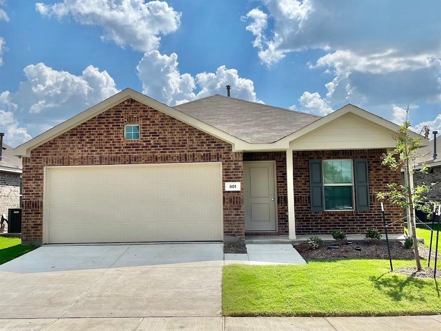 Be the first to live in this beautiful newly constructed 4 bed 2 bath home with plenty of room for the family. This home features an inviting open floor plan ready to delight your friends and family. The kitchen is open to the living room and is a perfect place to gather friends and family while watching a game or just enjoying each other's company. The home is centrally located near IH 287 and IH 45 making it a great option for someone that commutes to Dallas or Fort Worth. The home is also just a short distance to local lakes and park and less than 1 mile from Ennis High School, Ennis Junior High, and Sam Houston Elementary.