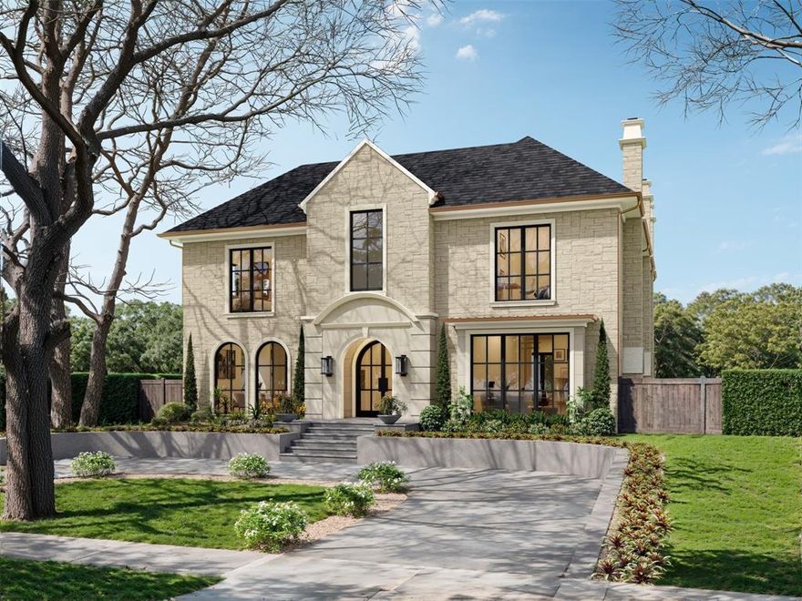Stunning French Transitional built with meticulous attention to detail by Colby Craig Homes.  Situated on a tree-lined block in the fairway of University Park zoned to award winning Hyer Elementary; convenient access to Dallas' finest shopping and dining.  White Austin stone exterior with cast stone detailing, large modern windows, copper gutters, slate roof and gas lanterns.  5 bed, 6 full and 3 half baths w first-class quality throughout, custom millwork and cabinetry, museum finished walls, oak and marble floors, hand-carved marble fireplaces, and elevator.  Chef's kitchen w Wolf-Sub, 60 in range, dual dishwashers, wine column, and marble waterfall island open up to large family room, bar and backyard oasis w leisure pool and negative edge tanning deck perfect for entertaining. Primary bedroom features steam shower w body sprays, heated marble floors, his hers WC's w bidets, and custom closet. Expansive game room w shiplap ceiling, kitchenette.  April Completion.