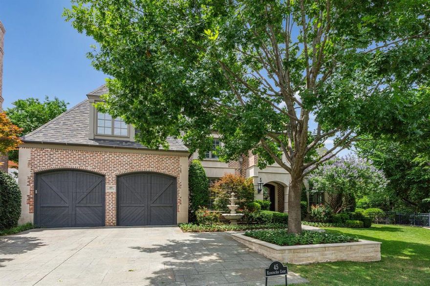Tucked inside the prestigious guarded gates of Glen Abbey, this extraordinary East-facing estate is a rare blend of timeless sophistication, privacy, and resort-style living. Situated on an expansive .378-acre homesite, this home offers 4 spacious bedrooms, 4 full baths, and 2 half baths with a thoughtfully designed floor plan ideal for both elegant entertaining and everyday comfort. Originally built in 2006, the home showcases exceptional craftsmanship and stunning updates throughout, including a beautifully renovated primary bath designed to feel like a luxury spa retreat, complete with an incredible steam shower for the ultimate relaxation experience. The expansive primary suite is conveniently located downstairs, creating a private sanctuary separate from the secondary living spaces. Every bedroom throughout the home features its own attached en suite bath, providing exceptional comfort and privacy for family and guests alike. The thoughtfully designed layout perfectly balances functionality and luxury with two bedrooms downstairs and two oversized secondary suites upstairs accompanied by a massive game room ideal for entertaining, media, or additional living space. The upstairs bedrooms are generously sized and offer an elevated sense of space rarely found in today’s homes. From the moment you step inside, walls of windows draw your eye to breathtaking views of the backyard oasis. Natural light pours throughout the downstairs living areas, seamlessly connecting the interior spaces to the spectacular outdoor setting. The sparkling pool and spa combination create the ultimate private retreat, surrounded by serene patio views that elevate the home’s indoor-outdoor lifestyle. The oversized tandem-style three-car garage provides exceptional storage and flexibility. Designer finishes, refined architectural details, and elevated updates this home is the one you've been waiting for.