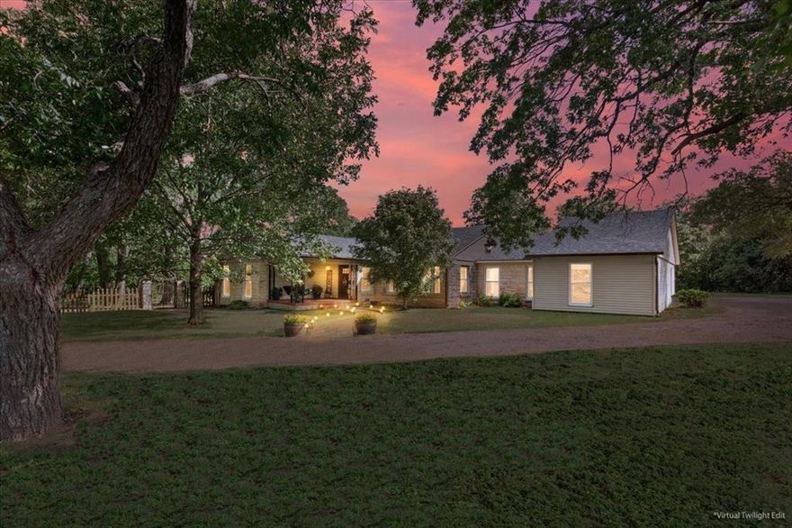 Welcome to this charming 4-bedroom, 3-bath ranch-style home, offering approximately 3,165 sq ft of comfortable living space on a serene 1.444-acre corner lot in Waco ISD. Built in 1948, this spacious home blends vintage character with thoughtful updates, including two large living areas, two fireplaces, and a formal dining area—perfect for gathering with family and friends.
The beautifully appointed kitchen is a cook’s dream, featuring a gas cooktop, double ovens, convection oven, microwave, vented exhaust fan, and a generous island with plenty of prep space. A walk-in pantry and built-in cabinetry add both function and charm. The private primary suite includes its own fireplace, walk-in closet, and a custom bath with built-in cabinetry. Secondary bedrooms feature ceiling fans and a split layout, including a Jack-and-Jill bath with dual sinks and a garden tub.
Additional rooms include a bonus room—great for a second office, media room, or playroom. and a large utility room with freezer space, built-ins, and full-size washer and dryer hookups. Flooring includes wood, stained concrete, tile, and painted finishes that reflect the home’s warm, rustic style.
Step outside to enjoy a backyard fire pit and beautiful mature trees or relax with your favorite beverage under the pergola. The fenced property includes masonry, wood, and wrought iron accents, offering privacy and timeless appeal. A circular asphalt drive and single-car garage provide ample parking.
Located near Mountainview Elementary and within minutes of Waco amenities, this home offers a rare mix of space, style, and function—don’t miss it! Schedule a private tour today!