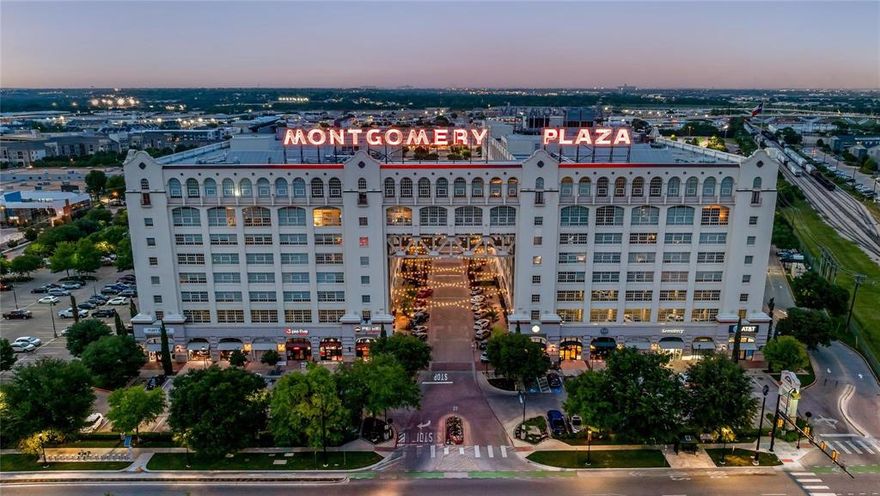 Montgomery Plaza Condo Living!
This furnished, well-designed two-bedroom, two-bath condominium offers flexible living with a desirable split-bedroom layout. The primary suite features a private ensuite bath with a separate shower, garden tub, and stylish finishes. Front-facing windows provide vibrant city views—perfect for enjoying daytime activity and nighttime city lights.

The thoughtfully designed kitchen includes a raised breakfast bar, an office nook, and space for dining. Interior features include granite countertops, wood flooring, and furnishings included at the current list price, offering a truly move-in-ready opportunity. The unit also conveys two deeded parking spaces (#2163 and #2164).

Residents enjoy premier amenities, including a luxury rooftop pool and spa, outdoor living and grilling areas, cabanas, putting greens, indoor lounge, media room, fitness center, 24-hour concierge service, and a gated dog run. Public transit runs daily from One Montgomery Plaza to downtown and nearby cultural and entertainment districts.

Ideally located just approximately one mile from Will Rogers Coliseum, home of the Fort Worth Stock Show & Rodeo, with quick access to museums, dining, and Fort Worth’s Cultural District.

Units 1405 and 1407 are owned by the same entity and are currently connected by an interior opening in the living area. If a buyer purchases either unit individually, the seller will close the entryway to the buyer’s satisfaction prior to closing.