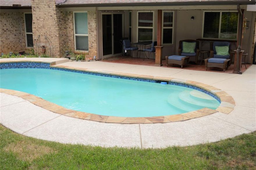 Beautifully updated open-concept home with a pool in a great location!  This home has been fully updated offering an island, large pantry and upgraded kitchen appliances.  Enjoy cooking on an induction cook top where water boils in an instant. And the oven has not only convection but a steam option for a perfect meal.  Lounge on the covered patio under the fan while family and friends splash in the pool.  And don't miss the spa-like shower in the primary bathroom! This house has all the beauty and in a wonderful location with quick access to highways, walking trails, city parks, and shopping at Glade Parks. Please contact agent for showing times as the home is occupied.