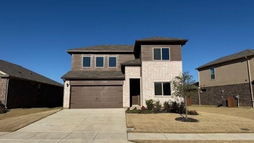 Complete and Move-in Ready!! D.R. Horton America's Builder is excited to serve as your home builder in this fabulous Springhill South master planned community in Boyd! The Southhaven-Elevation B, is a two-story, approx 2,294 sq. ft. home offering 4 bedrooms, 3 bathrooms, and a spacious game room. This home features an elongated front porch that opens in a foyer.  You'll find one secondary bedroom and bathroom right off the foyer, along with a tiled utility room.  Continue into a grand, wide open kitchen overlooking the living area and featuring spacious granite countertops, stainless steel appliances with gas cooking range, a large kitchen island and a walk-in corner pantry. Entertain guests in the spacious dining room area flowing from the kitchen.  The main bedroom is located privately at the back of the home and features an en-suite bathroom complete with  a huge walk in closet and large walk in shower with ceramic tile surround. Head upstairs through the game room to find the remaining two guest bedrooms and the third full bathroom. The Southhaven comes with a covered rear patio giving view to the professionally irrigated and landscaped yard. Additional features include: tankless water heater; Ceramic tile flooring at Entry, Hallways (per plan), Kitchen-Breakfast, Living Room, Utility and Bathrooms; and, full yard sod, landscaping and irrigation. The Southhaven includes the America's Smart Home base package.  Using one central hub that talks to all the devices in your home, you can control the lights, thermostat and locks, all from your cellular device. Community Pool, Cabana, Walking Paths, Park, Basketball court.
