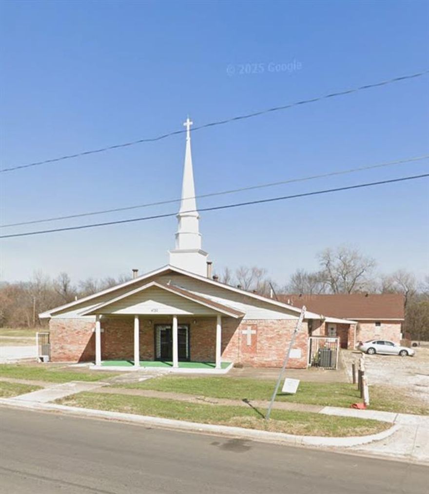 The 1960's Church building spans over 8,000 square feet on a large 2.67 Acre Parcel of land right on Veterans Drive!  For just a short period of time, True Faith Church will also include the neighboring 5.17 Acre Parcel with a Quick-Close Cash Sale!!!!
This property would be great for a new church plant location or a satellite campus or even a new start-up church. Or it could be a turned into a multi-purpose commercial space separated out into individual offices for lease.  Plenty of land for parking.