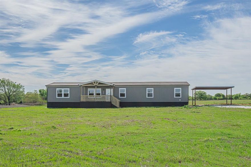 Welcome to this stunning newly constructed 5-bedroom, 3-bath home offering modern style and comfortable living on 4+ acres. From the moment you walk in, you’ll notice the bright, open-concept layout filled with natural light and designed for both everyday living and entertaining. The kitchen truly stands out with a center island and a full appliance package including refrigerator, range, and dishwasher—perfect for gathering, cooking, and making memories. Just off the kitchen, a versatile den with exterior access provides the ideal flex space for a home office, media room, or additional living area. The spacious living room offers plenty of room to relax or host guests. The private primary suite serves as a peaceful retreat, complete with its own bathroom and a large walk-in closet. Four additional bedrooms offer space for family, guests, or workspace needs. Step outside and enjoy the freedom and possibilities. Exterior features include large covered front deck, back deck, a carport, private well, and private septic system. No HOA allowing for flexibility. This is an opportunity you won’t want to miss. 

FHA, VA, USDA, and Conventional Loans are welcome!

All information is deemed reliable, and the buyer and buyer’s agent are responsible for verifying all information, including but not limited to the status of construction of the home, lot dimensions, easements, school district, and subdivision restrictions. It is the responsibility of the buyer(s) and the buyer(s) agent to verify the status of completion prior to scheduling site inspections. Some pictures may have AI-generated alterations; interior photos are of a staged model home.