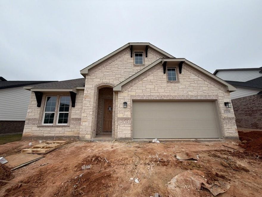 Estimated January 2026 completion. Ask us about our Trade In Trade Up program - we can buy your home! Stunning interior, in a serene, quiet community. Close to mailbox, and irrigation system installed and drip system under flowerbeds. This homesite boasts, a spacious large covered patio to enoy the stunning sunsets. MASONRY FIREPLACE, COVERED PATIO, FULL FOAM INSULATION, ENERGY STAR CERTIFIED BUILDER!