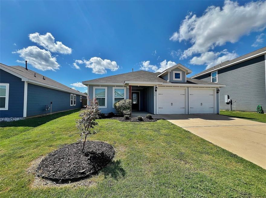 MOVE-IN SPECIAL! $325.00 OFF YOUR 2ND FULL MONTHS RENT! This charming single-story 3-bedroom, 2-bath home offers both comfort and style. An open-concept layout connects the kitchen, family room, and dining area, creating a welcoming space ideal for gatherings and everyday living. The primary suite provides a relaxing retreat with tranquil backyard views, an ensuite bath, and a spacious walk-in closet. The home features thoughtful upgrades including granite countertops, stainless steel kitchen appliances, luxury vinyl plank flooring, and a full washer and dryer. Additional highlights include a split-bedroom design for added privacy, a two-car garage, and a fenced backyard with a covered patio—great for outdoor enjoyment. Conveniently located near major highways, with easy access to shopping, dining, and commuting routes. Owner must approve all pets.