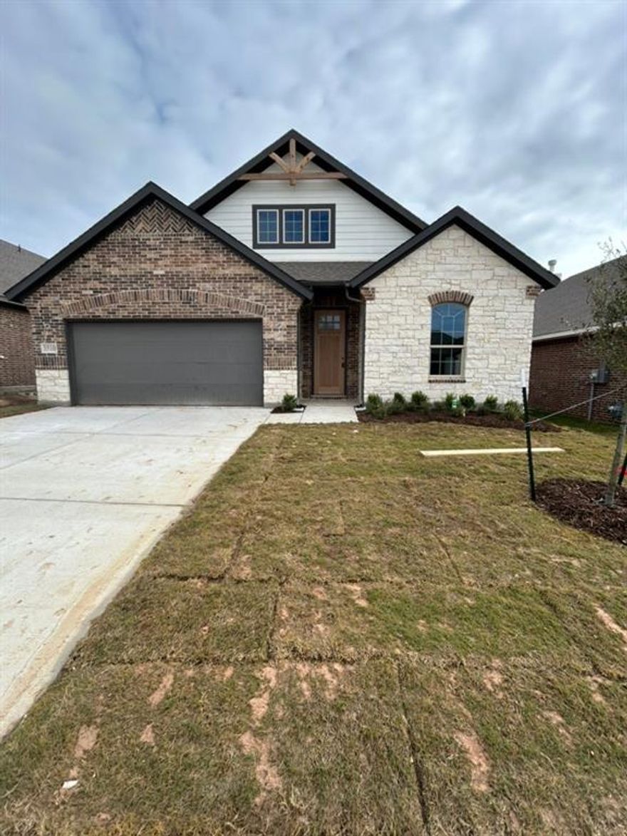 Estimated May 2026 completion! Ask us about our Trade In Trade Up program, we can buy your home! At Riverside Homebuilders, we pride ourselves in providing unique homes with floor plans that are as individual as our customers. This 3-bedroom, 2-bathroom home has a galley feel with an open floor plan. Walking into the grand foyer you’ll find yourself right at the entrance of the kitchen being welcomed by scents of freshly-baked cookies or a mouthwatering meal being prepared. The flex room in the front of the home can be easily utilized as another bedroom if needed or a den for reading and relaxing. Through the kitchen, you’ll find the cabinets open to the dining and living rooms at the heart of the home. A corner pantry gives you plenty of storage for snacks, canned goods, small appliances, and planning for a rainy day. To the right of the dining room lies the 2-bedroom wing. Whether for kids or guests, these rooms offer plenty of space with the convenience of their own full bathroom. Or, if you’re a new family preparing for your first little one, the secondary bedroom is close enough to the owner’s bedroom to feel safe having your baby sleep in their crib. The owner’s suite is nicely situated in the back corner with its own hallway to create the feel of your own private getaway. Enter the L-shaped bathroom through magnificent double doors. This floor plan offers one of our largest walk-in closets; we’ve maximized the space to offer enough room to change into that perfect outfit. Never track mud into your home again because the San Gabriel II has the laundry room situated off the garage. The unique layout of this home gives you the chance to do something different than all your friends while still providing a comfortable space to live and entertain.