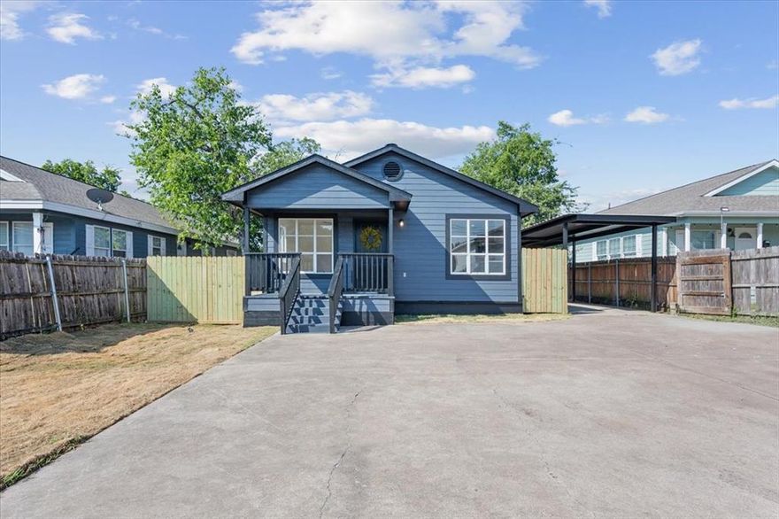 Fully renovated and move-in ready, this stylish 3-bedroom, 2-bath home is located just minutes from Baylor University and offers both charm and modern updates. Step inside to an open-concept living and kitchen area filled with natural light, featuring fresh paint, new flooring, and recessed lighting. The kitchen is a true showpiece with sleek navy cabinetry, quartz countertops, stainless steel appliances, a statement vent hood, and open shelving against a custom tile backsplash. The spacious primary suite and updated bathrooms showcase contemporary finishes, including a walk-in shower with designer tile. Outside, enjoy a covered front porch, expansive driveway, and oversized covered parking—perfect for multiple vehicles. Whether for personal use or as an investment property, this turnkey home offers an unbeatable location and modern style.