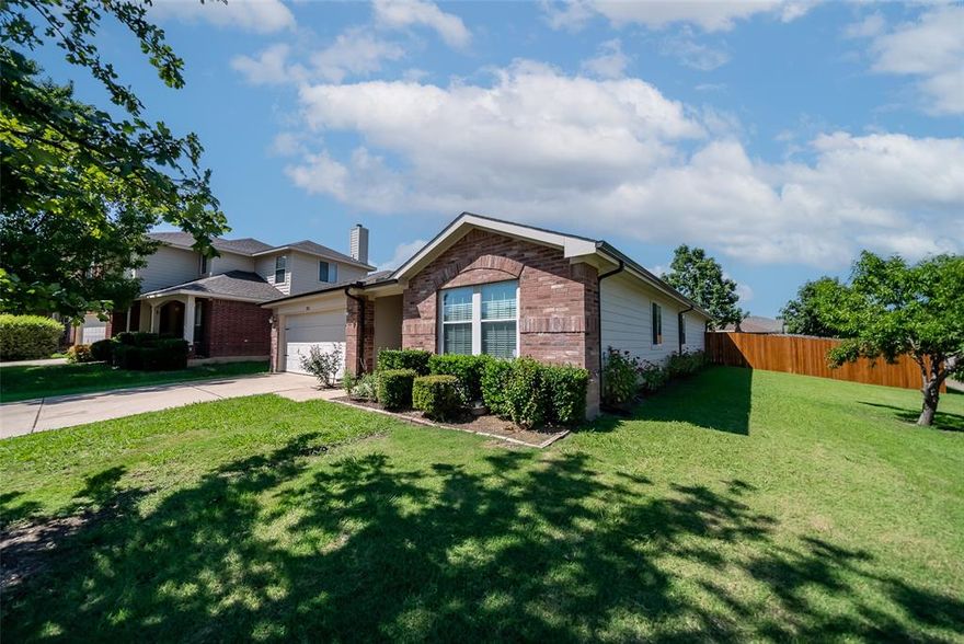 HAPPY JULY 4th!  Fall in LOVE with this UPDATED 4 Bedroom, 2 Full Baths, 2 Car Garage 1-Story Spacious Brick Home!  MOVE IN JULY 31st. Best Priced 4 Bedroom around! Wood Burning Fireplace! Stainless Steel Appliances in a GOURMET'S LARGE KITCHEN with tons of Cabinets, Storage, Lighting & a View of the large Treed Fenced Private Back Yard!  Snuggle Up & Watch Movies this winter in the Den beside your brick wood burning fireplace. This home is so spacious, has lots of natural light, pretty green grass, trees & landscaping. The lot is BIG at .22 acres on a Corner Lot. Flooring is tile in the wet areas, Luxury Vinyl Plank in the common paths & Den finished out by Carpet in the 4 bedrooms. 2 Car Garage with opener. Inground Auto Sprinkler System, deep Walk in Pantry-Utility Room. Covered Front Porch, Open Patio. Perfect Location! Walk to Oak Hollow Estate's Swimming Pool, Playground, Trails, Elem School, Restaurants, Shopping! Oak Hollow Estates is the 1st neighborhood east of US75. Easy On Ramp! Resident expenses are; Rent, Electric, Water, Yard Maintenance & Renters Insurance. Fifty-dollar App fee per adult, 620+ FICO, Good Rental History, Verifiable Income 3xRent, no Criminal, Evictions or Judgments. Pets: must pass pet screening. 2 pets <40lbs adult, NR 350 Pet Fee + twenty-five dollars mo. pet fee. No Vouchers accepted at this time. Please turn in a TAR Application with ID, pet photo & proof of income.
