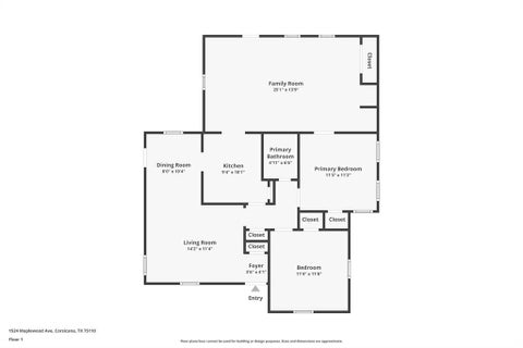 Tiny photo for 1524 Maplewood Avenue, Corsicana, TX 75110 (MLS # 21391383)