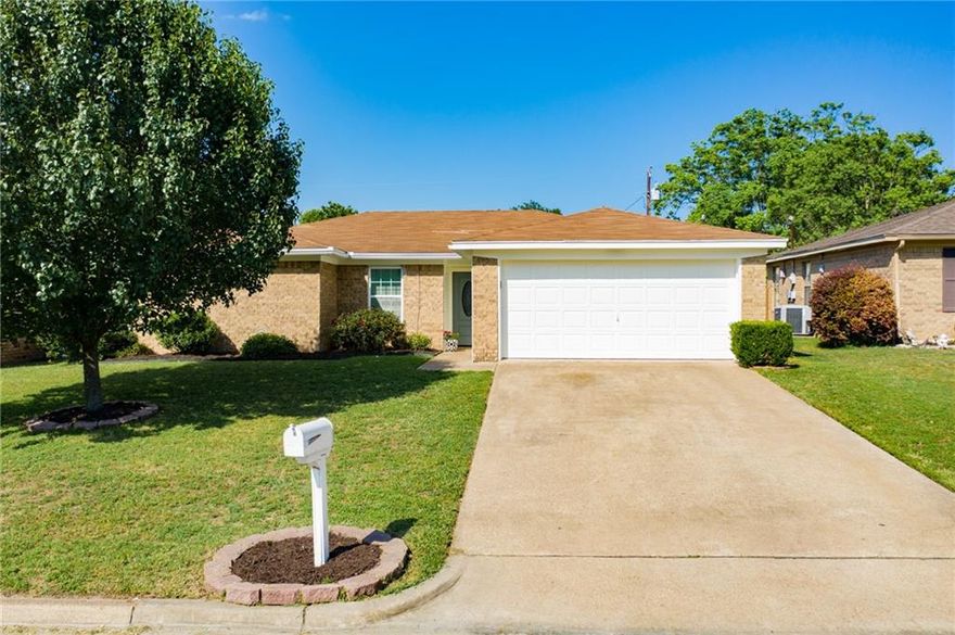 Beautifully re-imagined in Midway ISD. There is so much to love and call your own with this 3 bed room, 2 bath home that features a spacious living room with vaulted ceiling, wood burning fireplace, tasteful tile flooring and French doors to the patio. The kitchen is equipped with gorgeous butcher block counters, ample cabinets, dining area with bay window. You will enjoy a sizable master suite boasting space for a king size bed, dual vanities, tub/shower and separate closets. Once outside you will appreciate the covered patio, privacy fence, storage building and thoughtful landscape. Convenient Location
