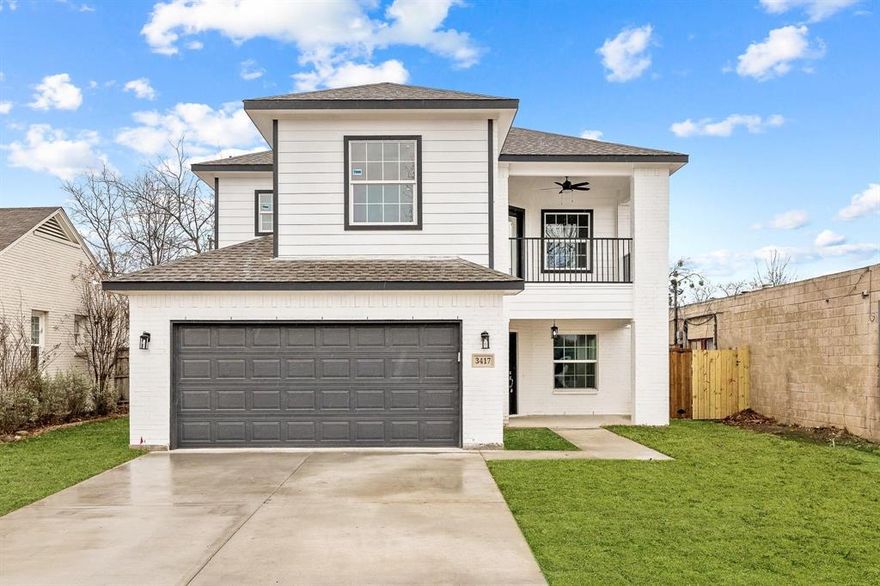 PRIME TCU LOCATION OFF OF BLUEBONNET CIRCLE! Walk to TCU campus, Amon G. Carter Football Stadium, restaurants, and shops. Built in 2022, this 4 bedroom with 4 full bath home near TCU offers a spacious open concept with hardwood floors throughout, ample outdoor living space, and two large family rooms with fireplace. There are two bedrooms on the first level; including the large primary suite featuring dual vanities, a soaking tub, tile finishes and walk-in closet. Upstairs, there are two bedrooms each with a private bathroom and secondary family room. The dedicated utility room has a sink, abundant counter space, built-in storage, and tile floors. Enjoy the conveniences of TCU tailgating under the covered back patio, front porch, and private backyard. Additional highlights include an oversized 2-car garage, large driveway for extra parking, and oversized closets throughout the home. Property is leased through June 2026. Building plans and survey available upon request. OPEN HOUSE SATURDAY 1-3P. Showings begin Saturday.