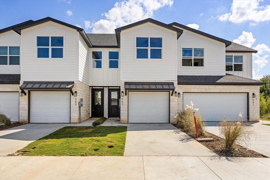 Introducing Tarleton Crossings
Discover Tarleton Crossings beautiful luxury townhomes located a short distance to Tarleton  State University, restaurants and entertainment. Tarleton Crossings offer a maintenance free lifestyle with fully sodded yards shrubbery and sprinkler system all maintained by the HOA. These beautiful townhomes are boasting with 9 ft. ceilings on the first and second floor, beautiful shaker style soft close cabinets with stone counter tops on the first floor with undermounted sink, stainless steel appliances and built in microwave. Decorative light fixtures and canned lighting according to residence plan. Step outside to your own peaceful sitting area on a 10 x 10 concrete patio with decorative fencing 15 feet from the back of the residence. Upgraded packages are available, including furniture and full-size washer and dryer packages. Tarleton Crossings are great for families, students, long and short term rentals.